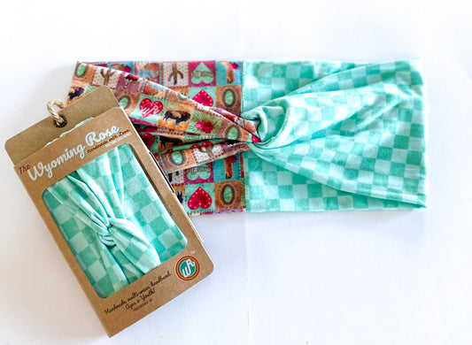 Cowgirl/Checkered Teal