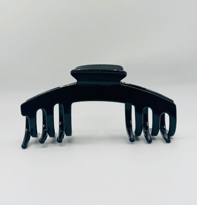 SOLID BLACK Baseball Cap Claw Clip