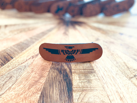 Thunderbird Flat Leather Clip