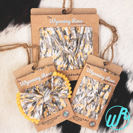 Camo Mustard Headband