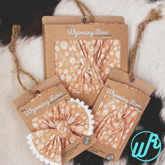 Country Daisy Burnt Orange Headband