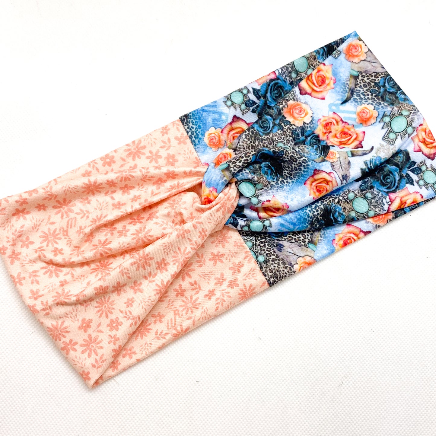 Country Daisy Coral/Autumn Blues
