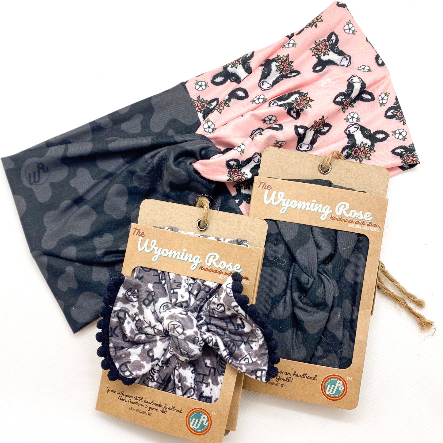Petunia/Black Cow Print