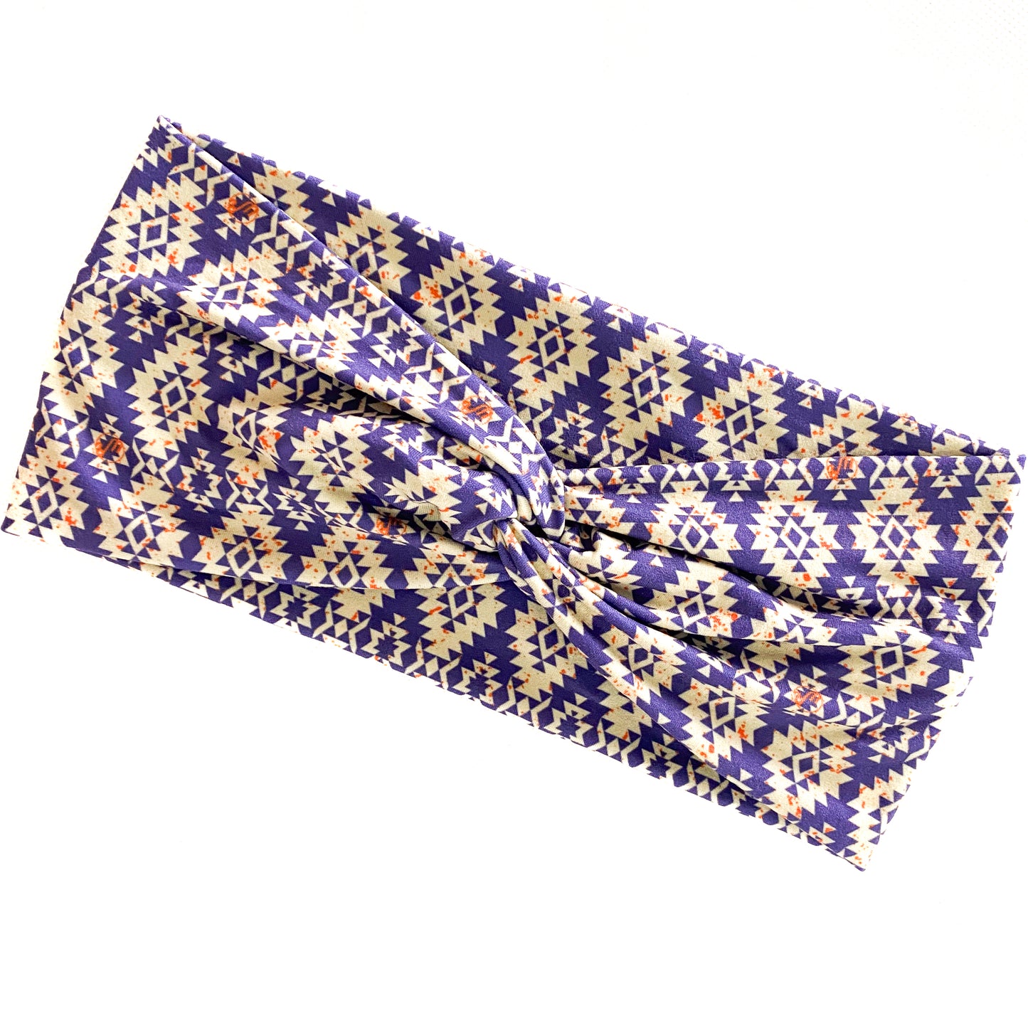 Navy Distressed Aztec Headband