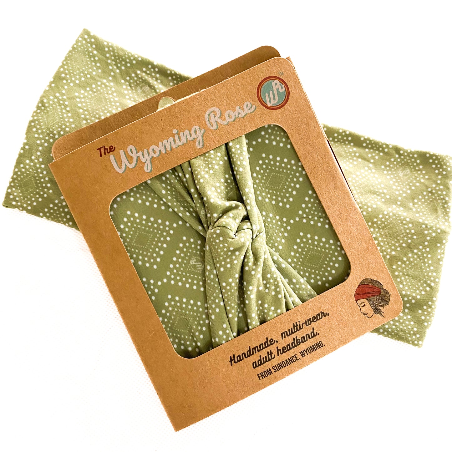 Geometric Green Headband