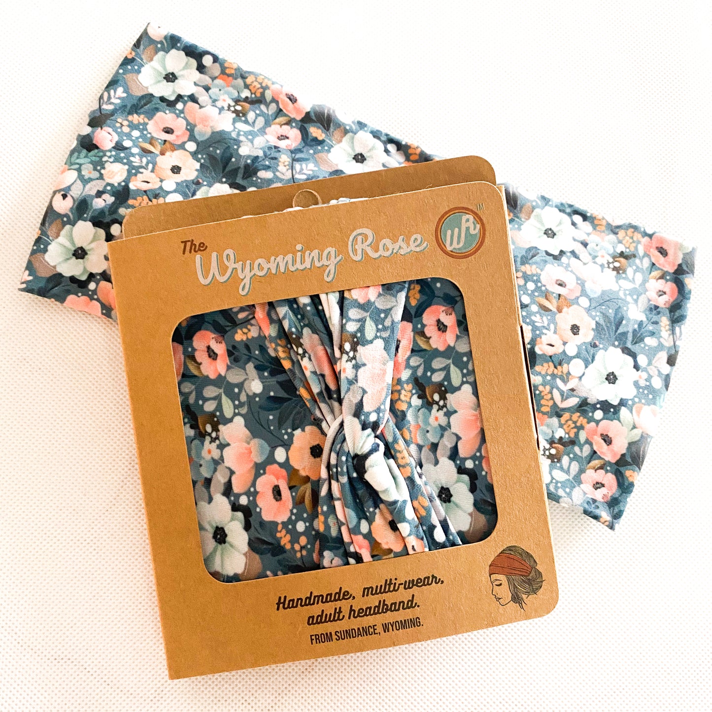 Aqua Floral Headband