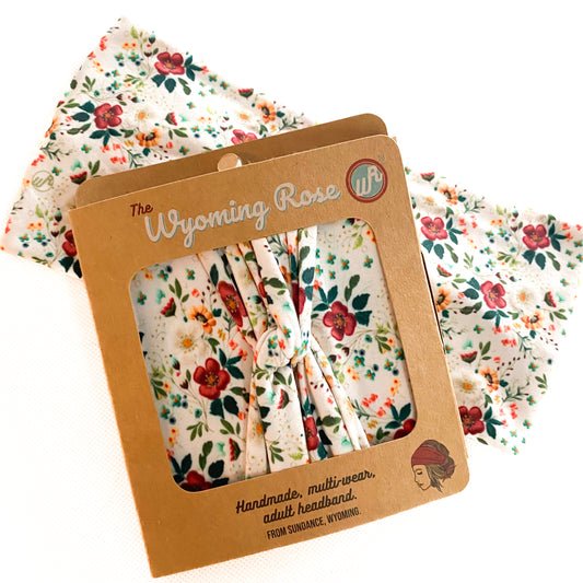 Falling Floral Embroidery Headband
