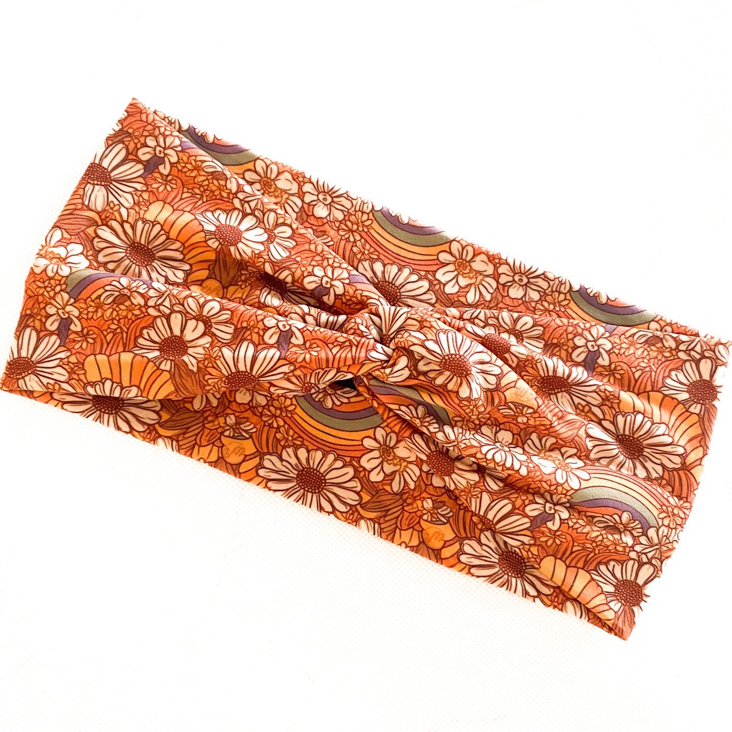 Daisies and Rainbows Retro Headband
