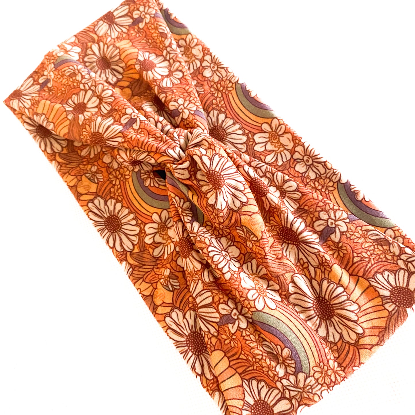 Daisies and Rainbows Retro Headband