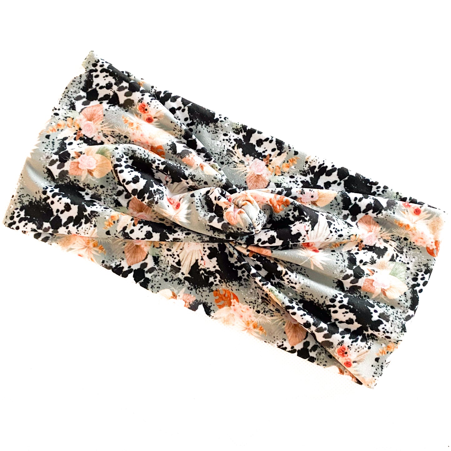 Boho Floral Cow Headband