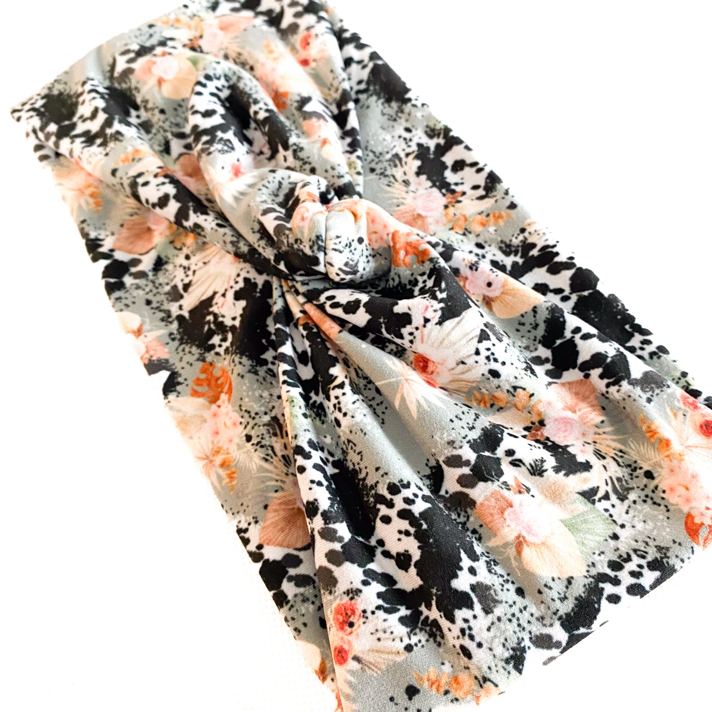 Boho Floral Cow Headband
