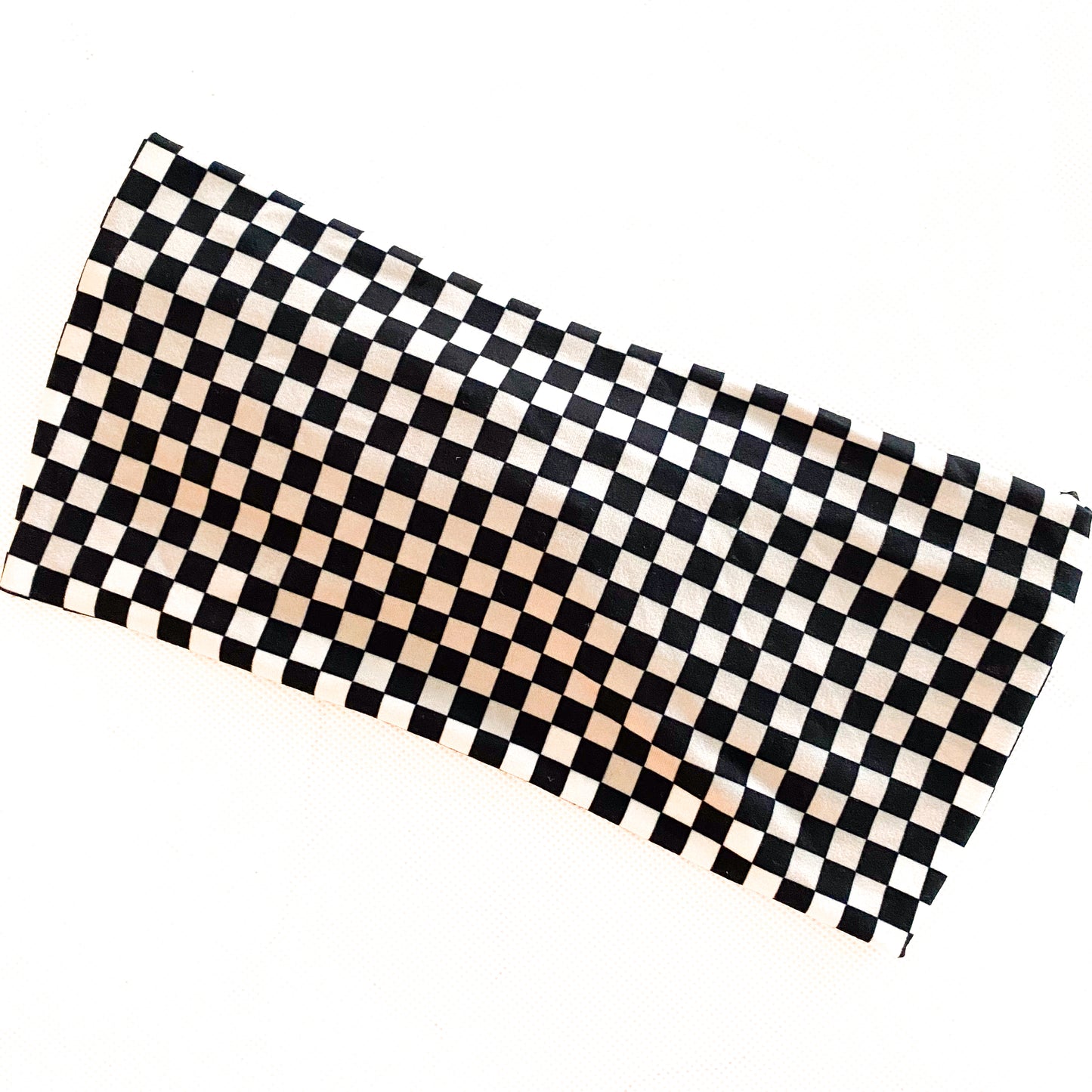 Checkered Cream and Black Headband