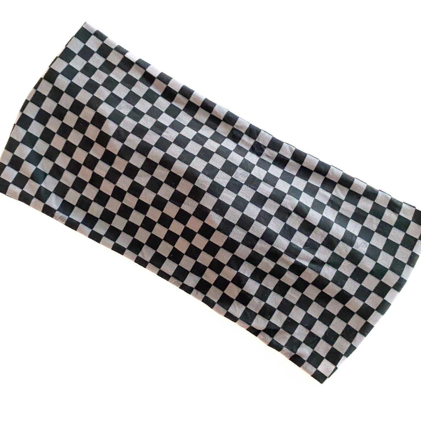 Checkered Gray and Black Headband