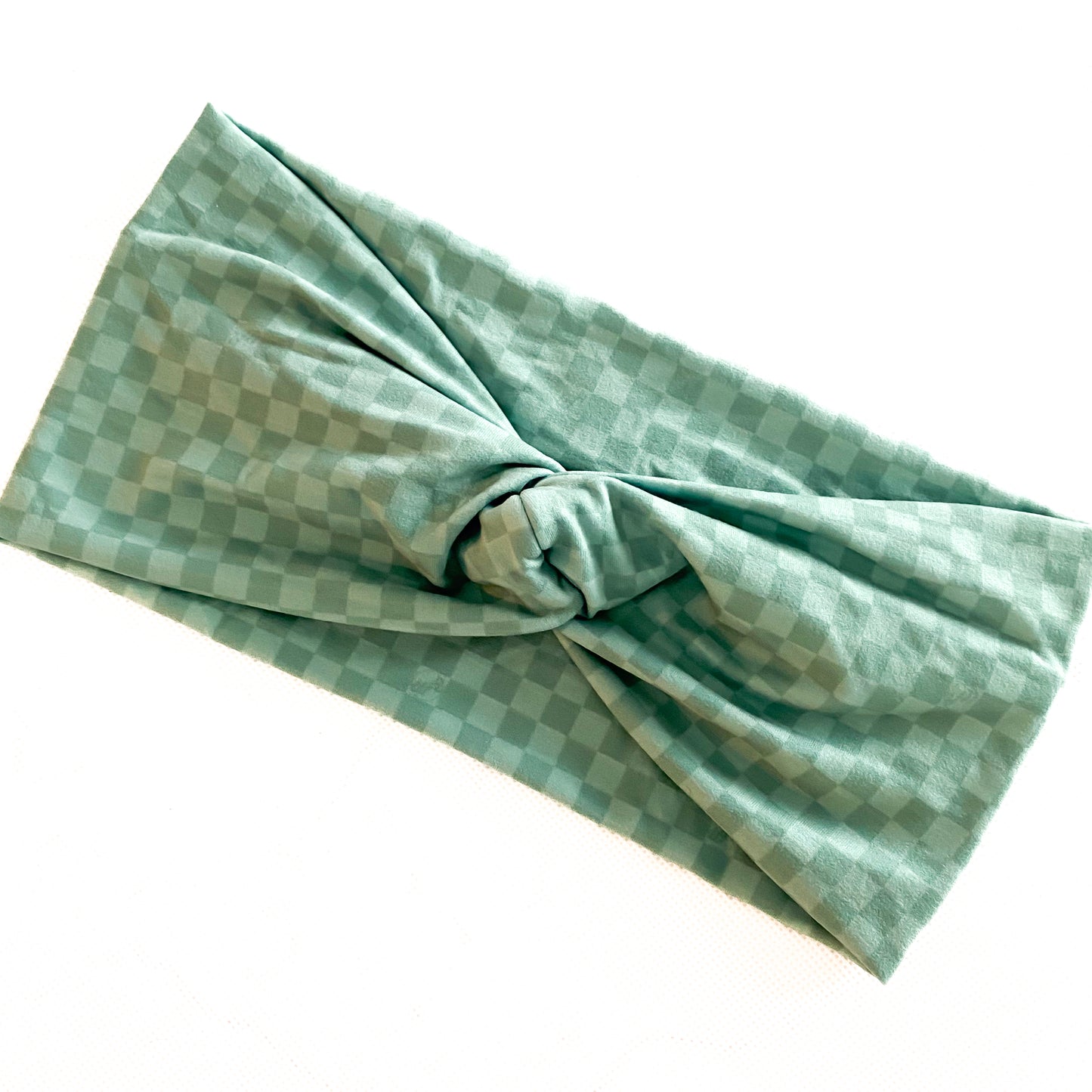 Checkered Olive Headband