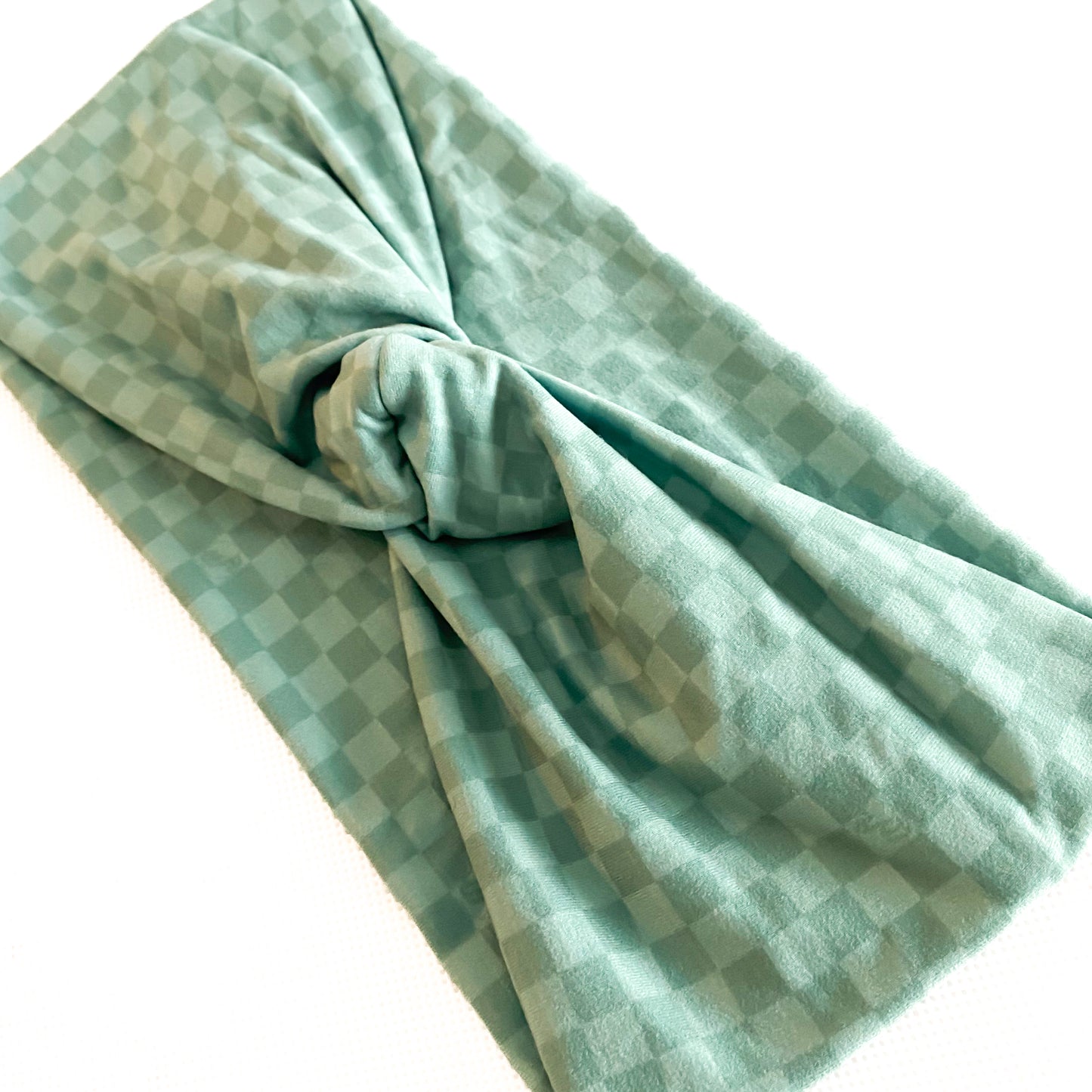 Checkered Olive Headband