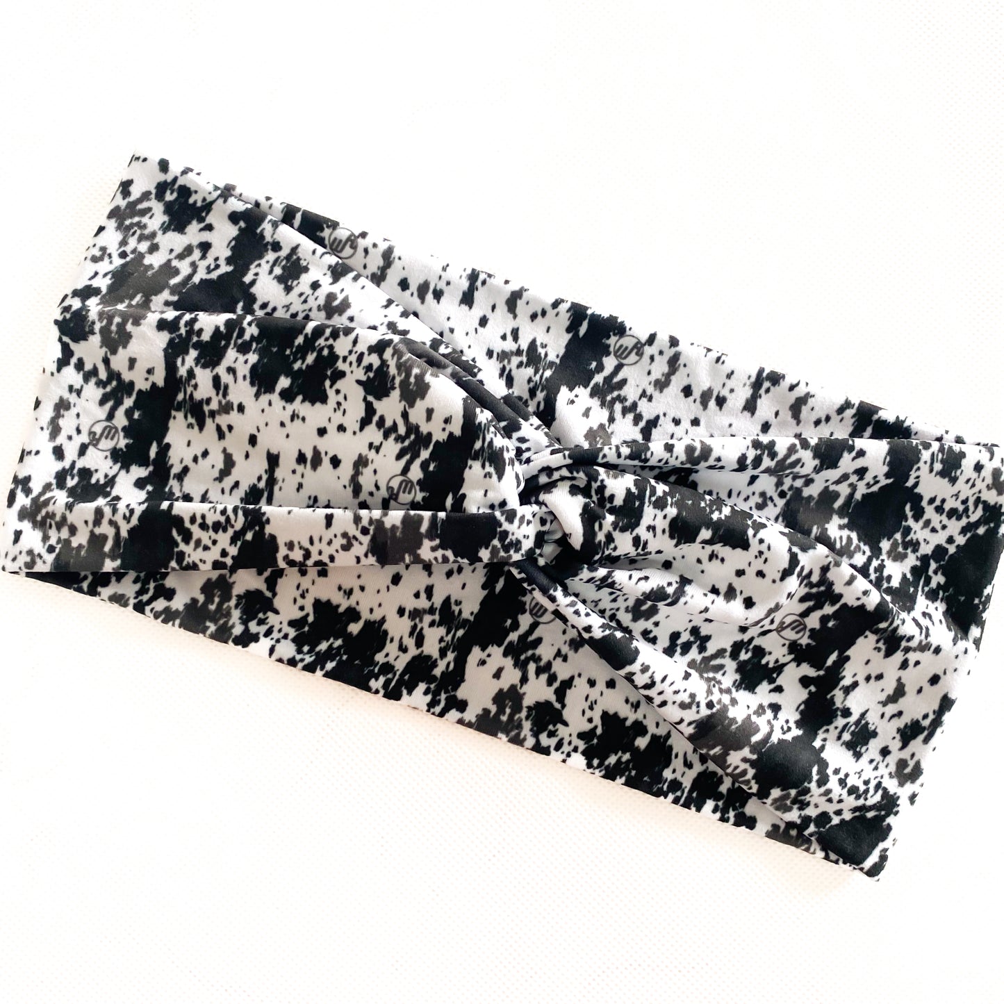 Black Cowhide Headband