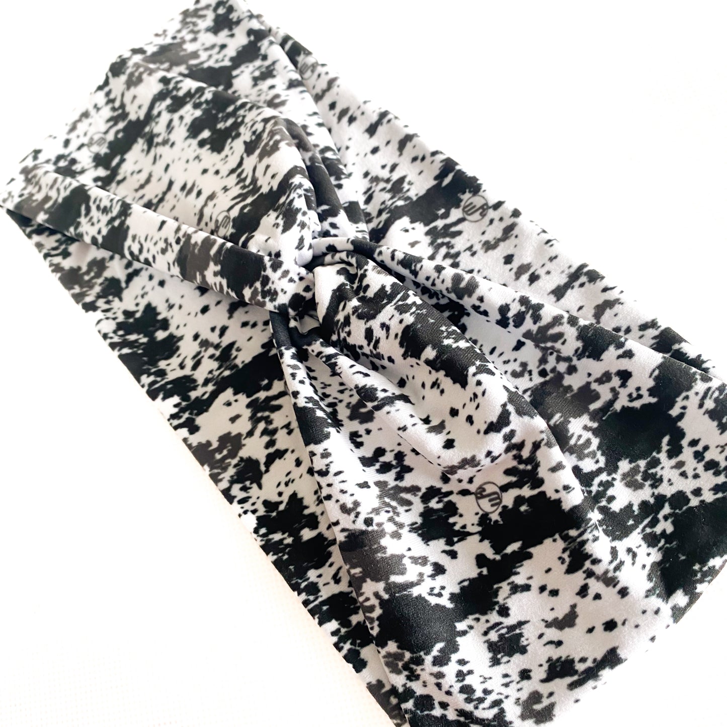 Black Cowhide Headband