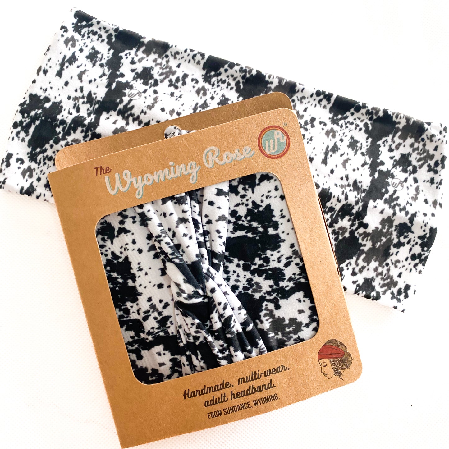 Black Cowhide Headband