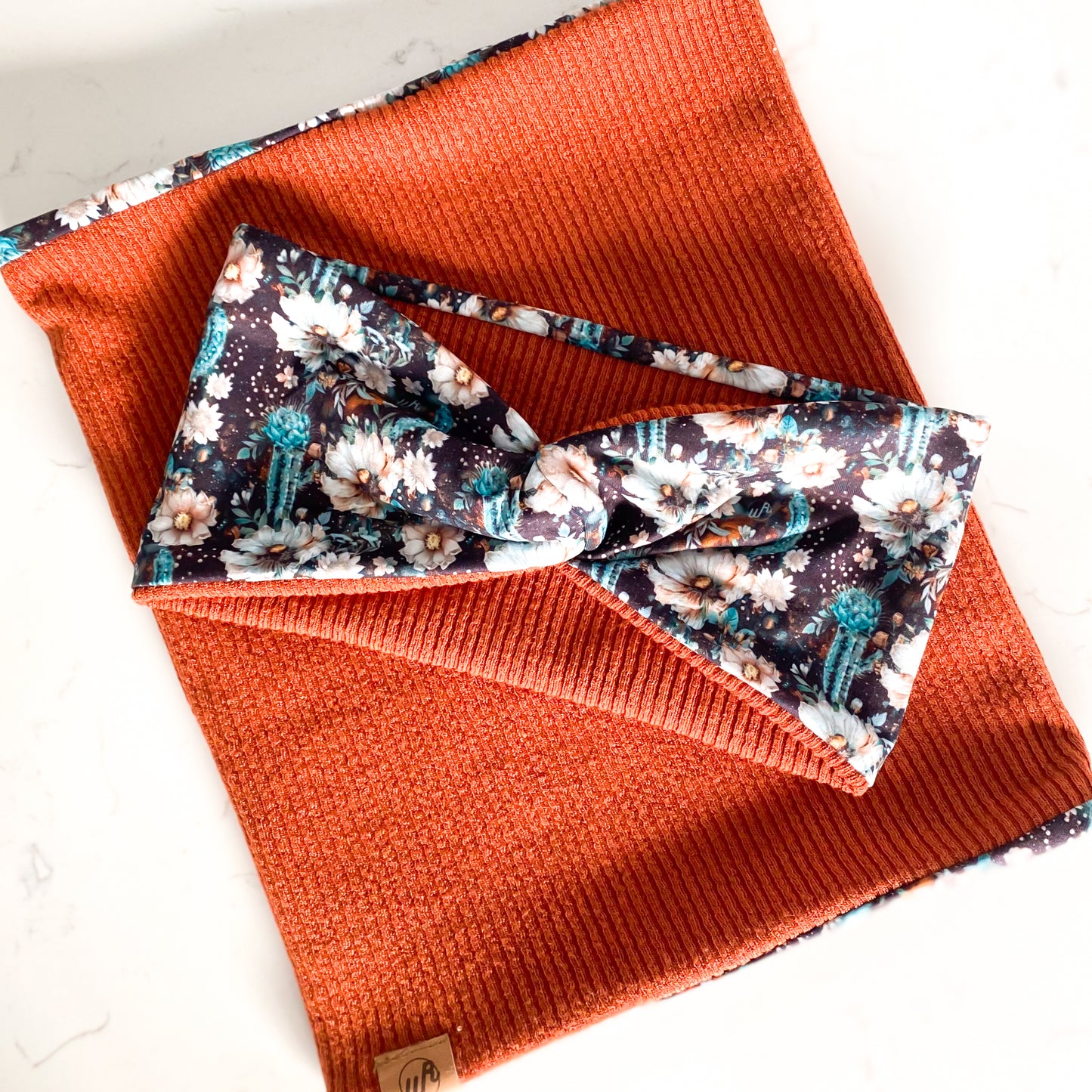 Cactus Floral Meadows and Rust Koozie Set