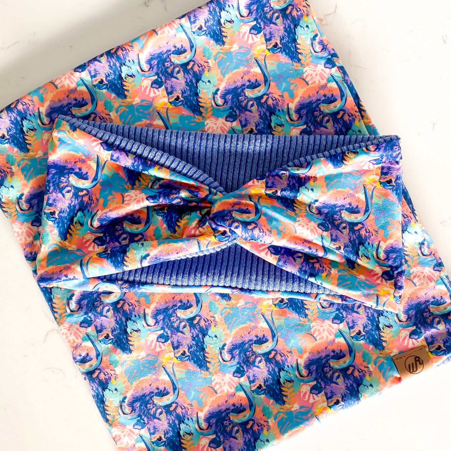 Bison on the Beach and Blue Koozie Set
