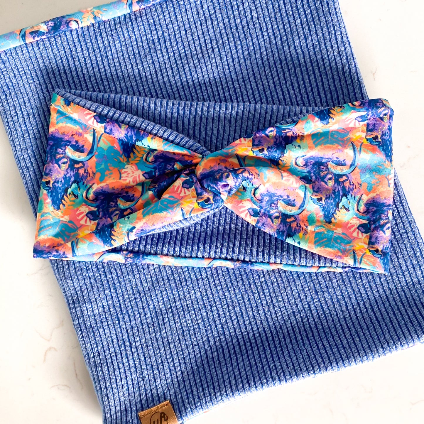Bison on the Beach and Blue Koozie Set