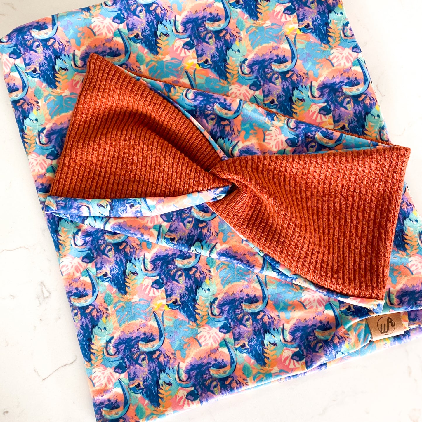 Bison on the Beach and Rust Koozie Set
