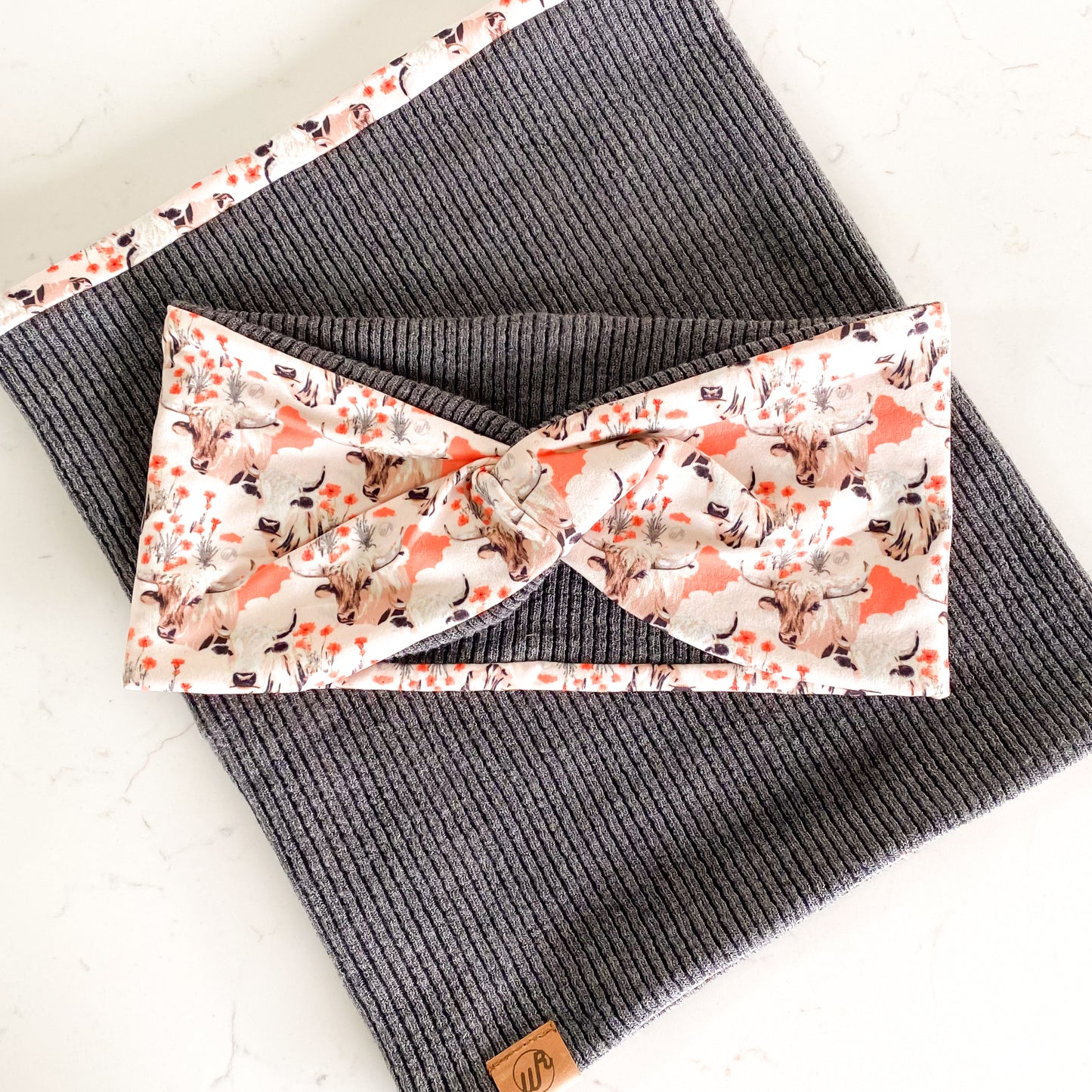 Orange Creamsicle Obsession and Gray Koozie Set