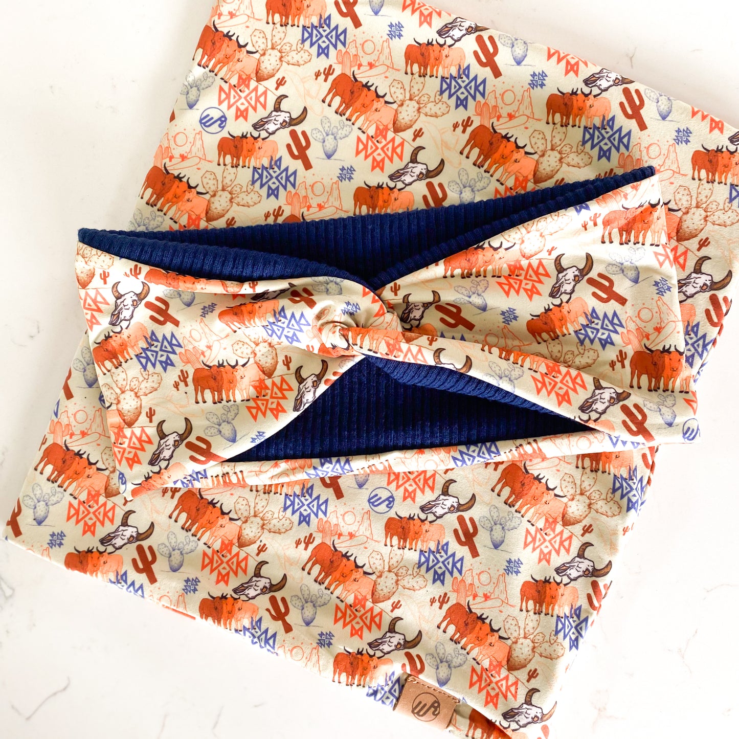 Aztec Herd and Blue Koozie Set