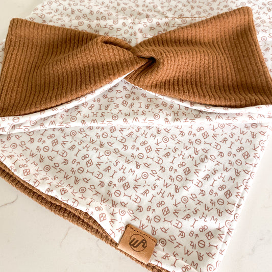 Cattle Brands Ivory and Chestnut Koozie Set