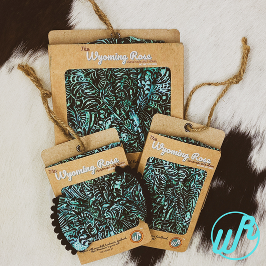 Tooled Leather Turquoise Headband