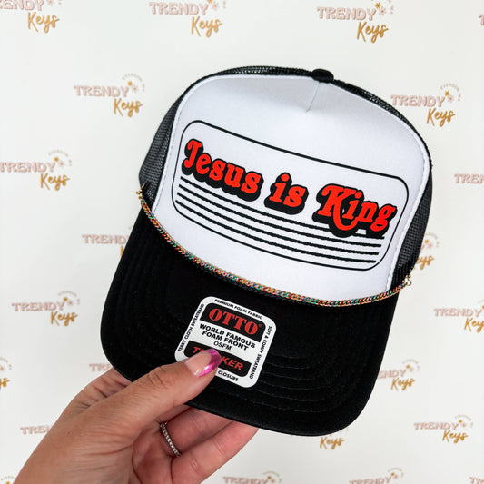 Jesus is King Trucker Hat: No Chain