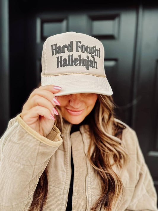 Hard Fought Hallelujah Trucker Hat: No Chain
