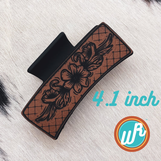 Lattice Flower 4.1" Claw Clip