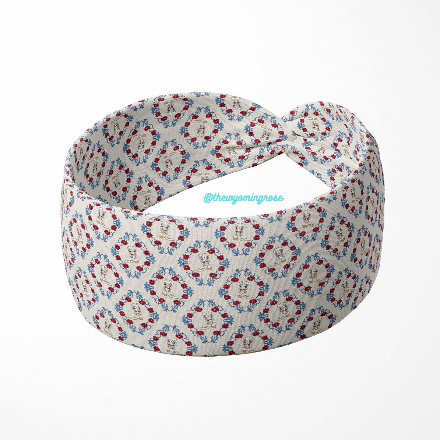 Patriotic Floral Boot Headband
