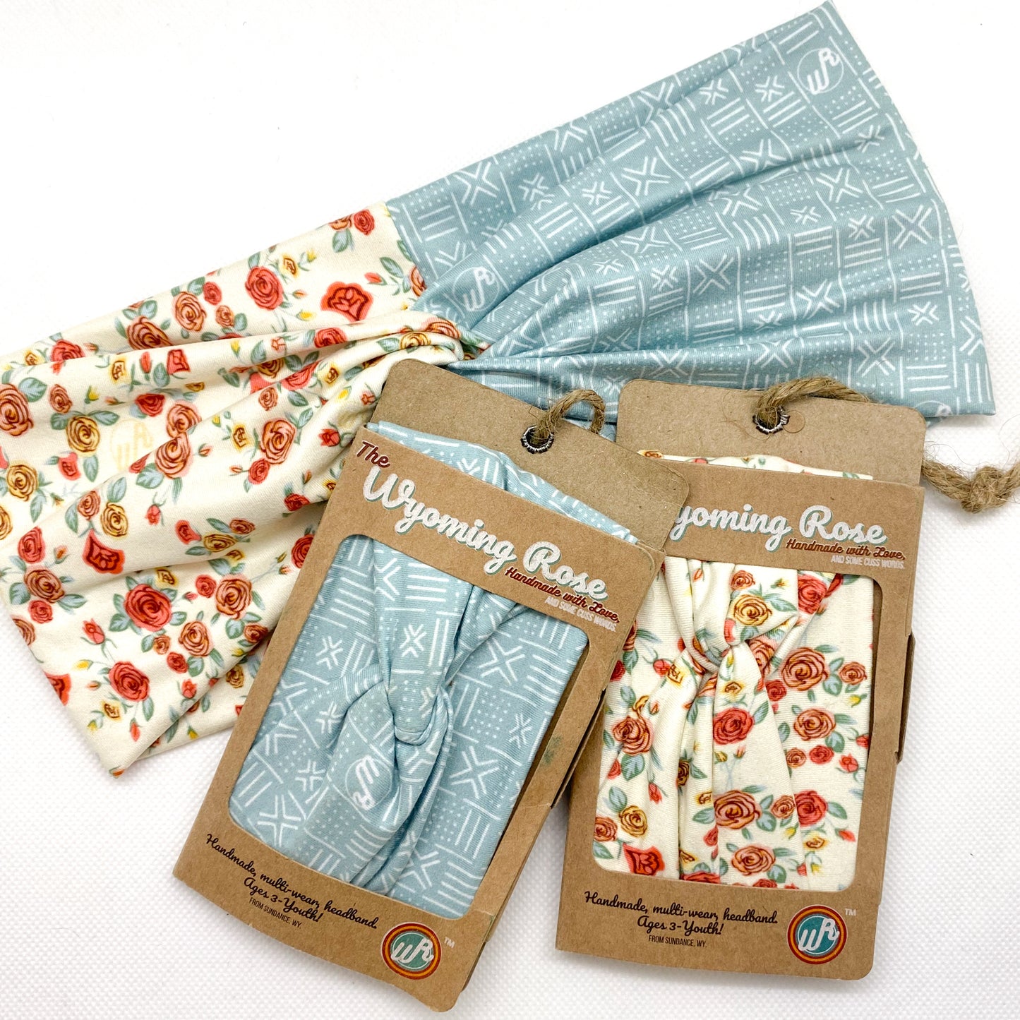 Mudcloth Dusky Blue/Vintage Cream Floral