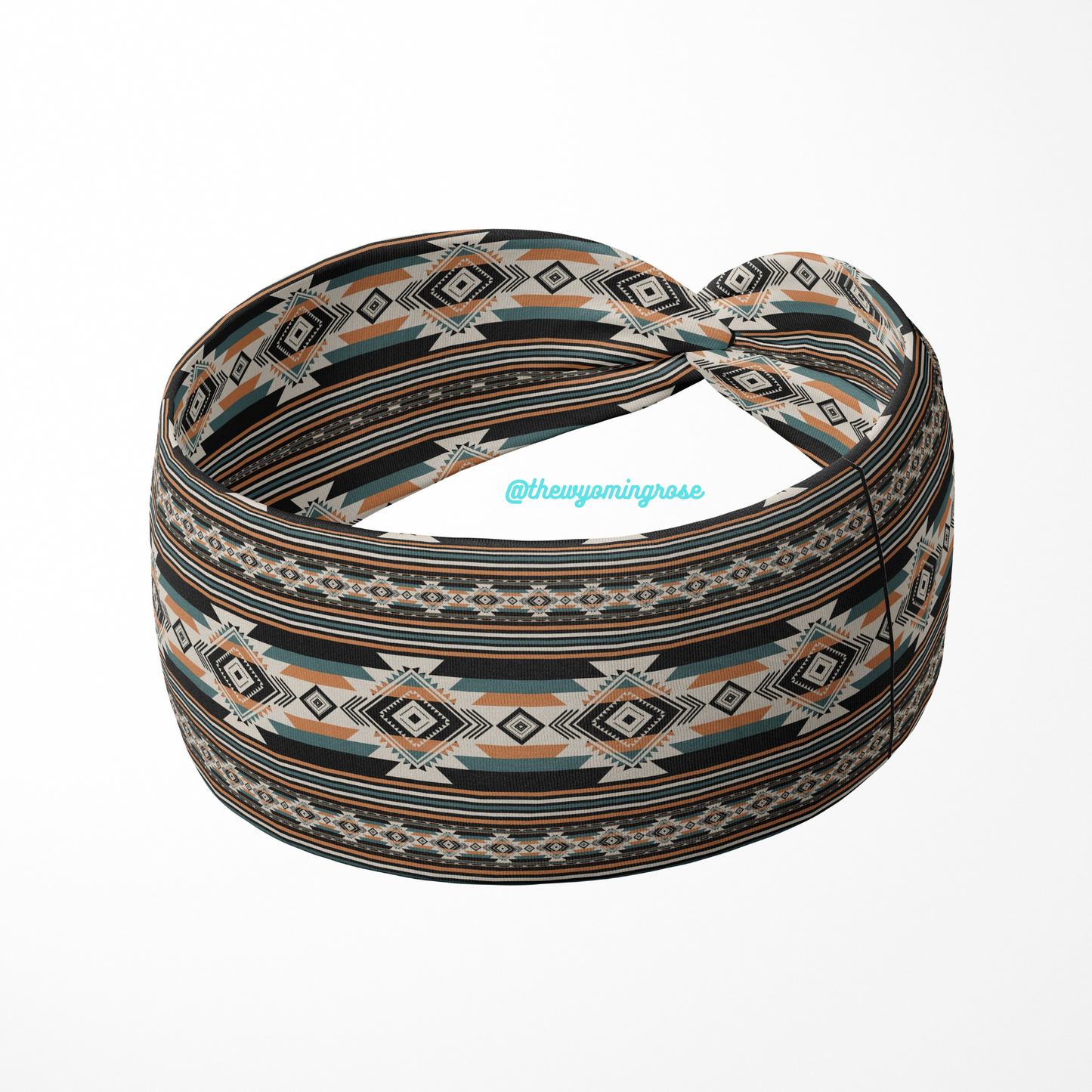 Orange and Teal Navajo Headband