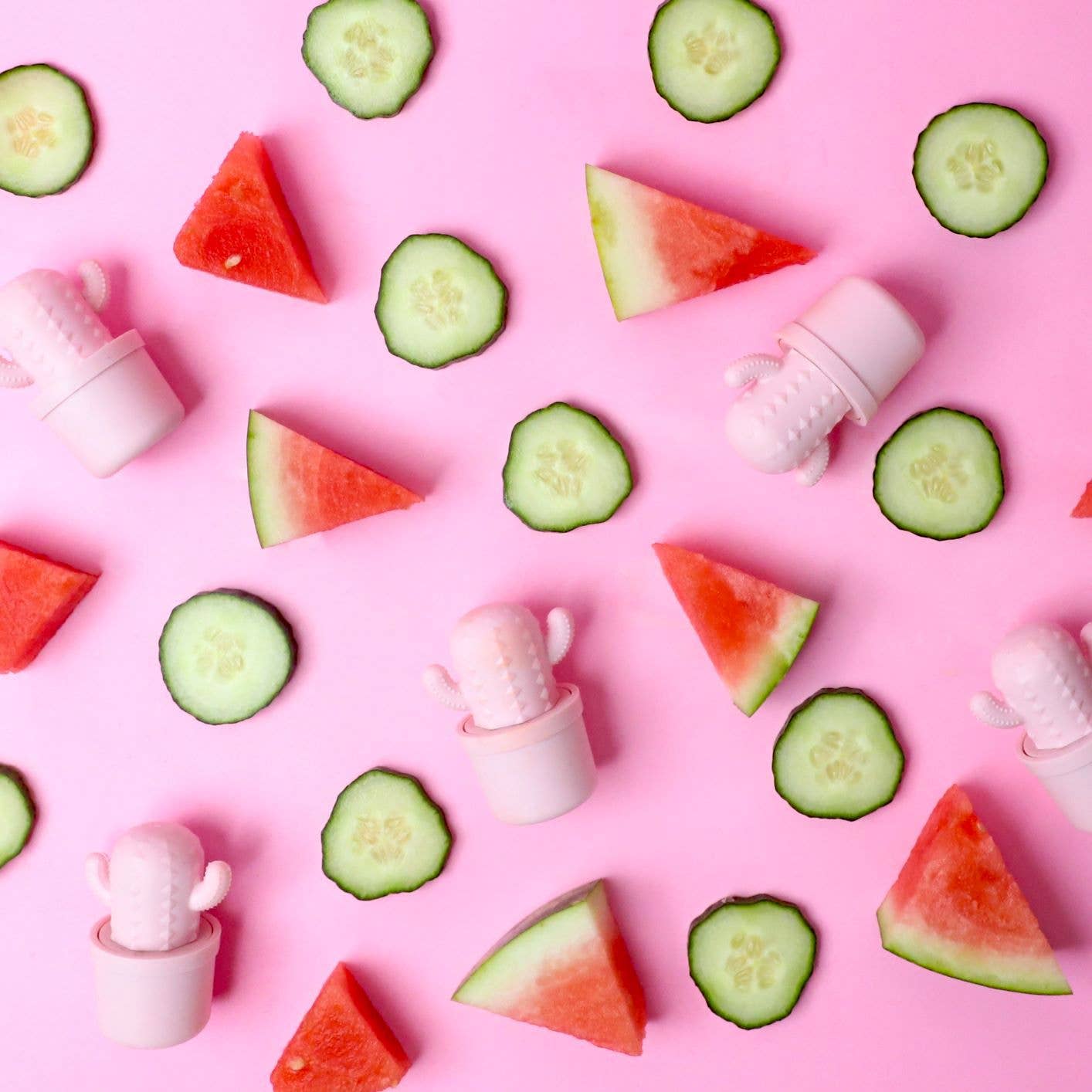 Pink Cactus Lip Balm 100% Natural CUCUMBER MELON