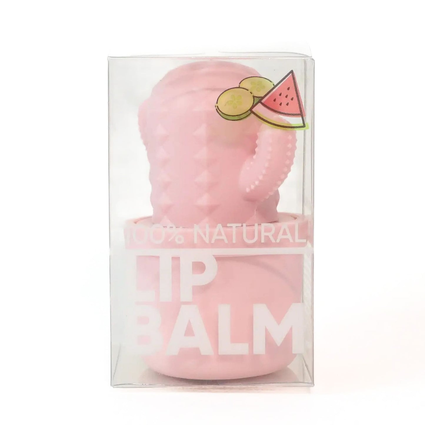 Pink Cactus Lip Balm 100% Natural CUCUMBER MELON