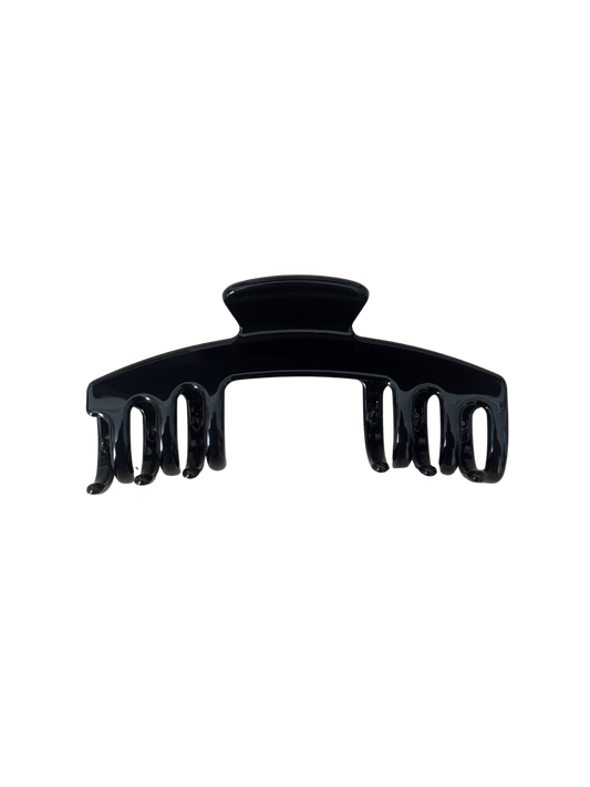 SOLID BLACK Baseball Cap Claw Clip