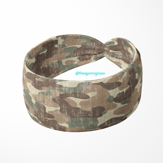 Camo Vintage Throwback Headband