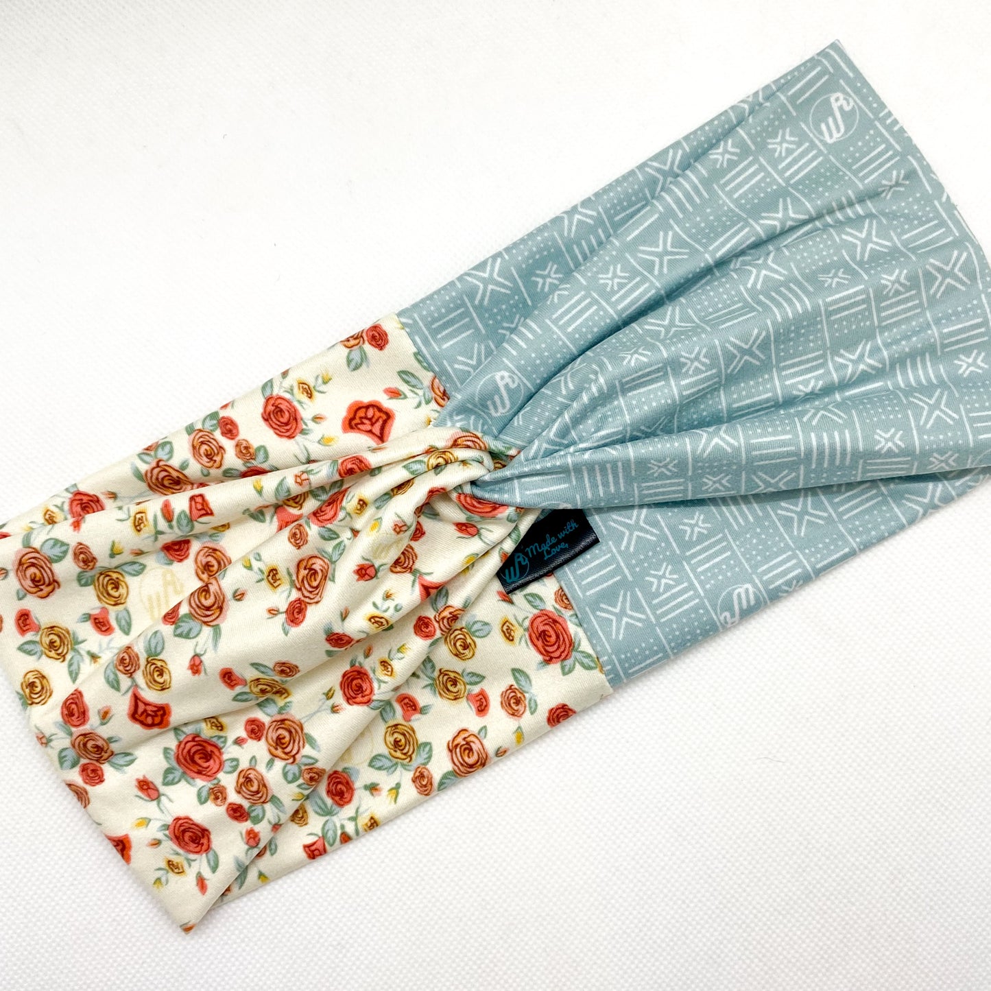 Mudcloth Dusky Blue/Vintage Cream Floral