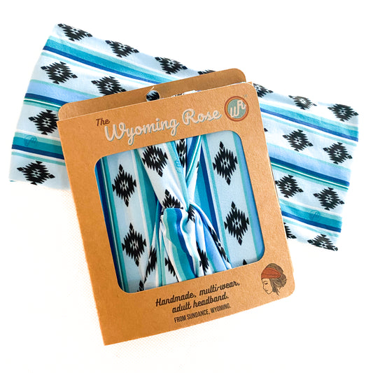 Blue Serape Aztec Headband