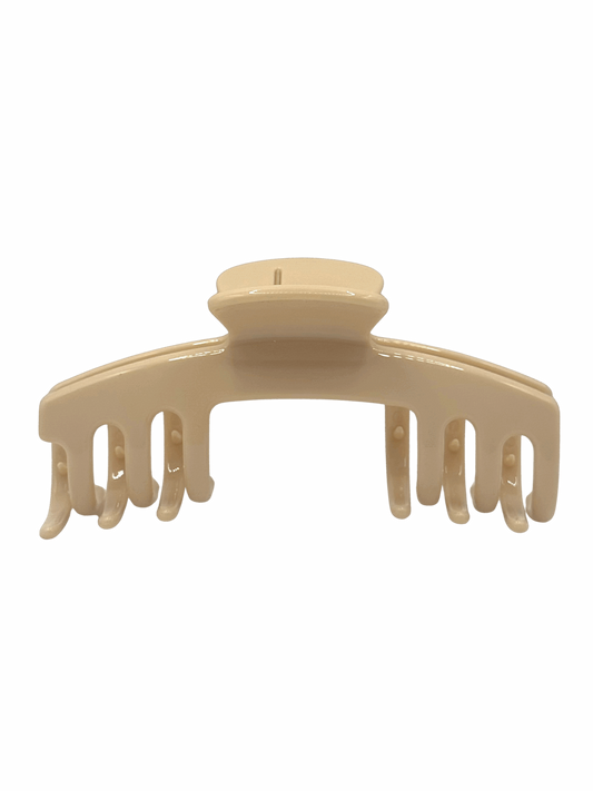 SOLID Tan Baseball Cap Claw Clip