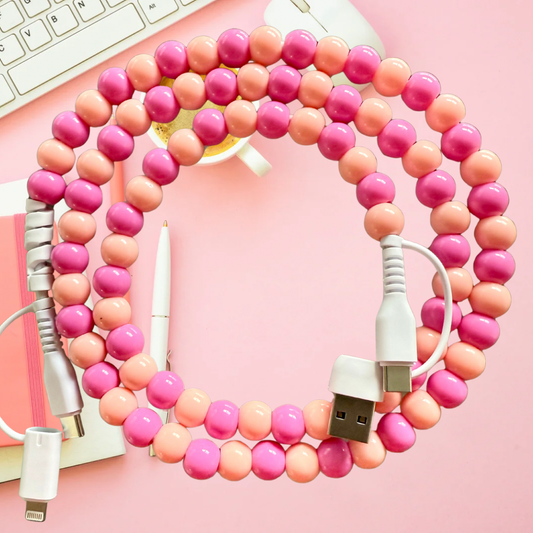 Pink Duo 4-in-1 Bead Charging Cable