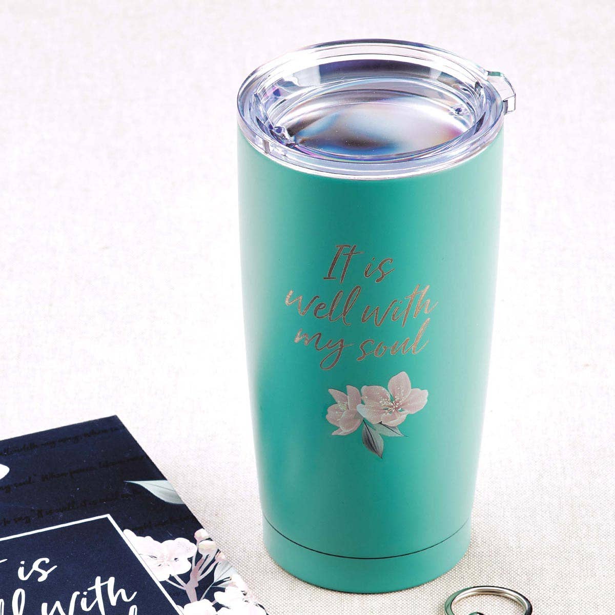 Travel Mug: Teal It Is Well With My Soul